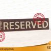 Reserved Table Sign Acrylic Segitiga 2 Muka - Image 2