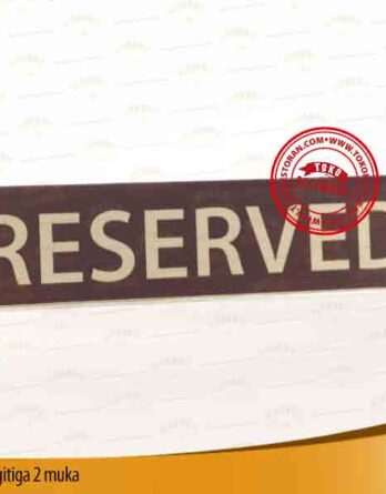 Reserved Table Sign Acrylic Segitiga 2 Muka