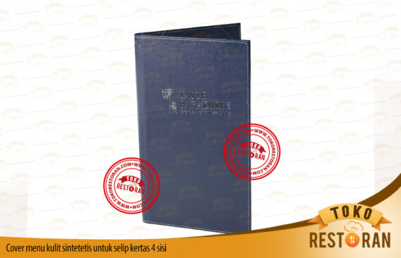 Cover Menu Kulit Sintetis Untuk Selip Kertas 4 Sisi