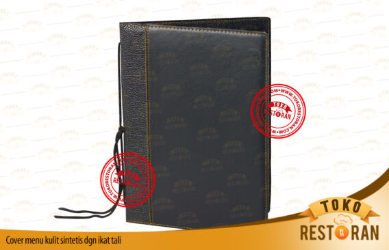 Cover Menu Kulit Sintetis Dengan Ikat Tali