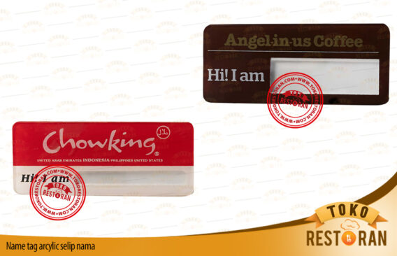 Name Tag Acrylic Selip Nama