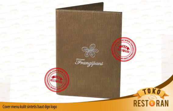 Cover Menu Kulit Sintetis Baut Dengan Logo
