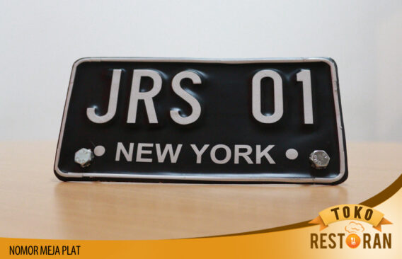 Nomor Meja Plat Timbul + Cutting Sticker