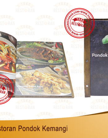 Buku menu bahan kayu + cat + furnish +  jilid baut